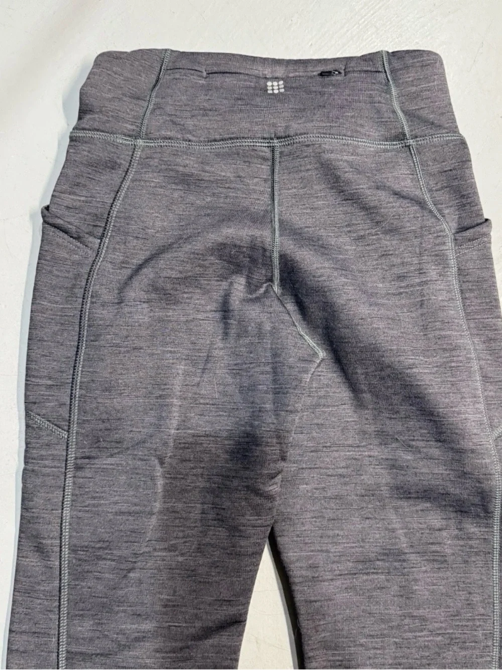 Title Nine Flared Pants Womens Size Small Grey Fleece Lined Comfort Gym